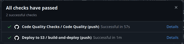 GitHub Actions successful deployment